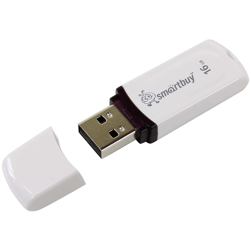 Память Smart Buy Paean  16GB, USB 2.0 Flash Drive, белый