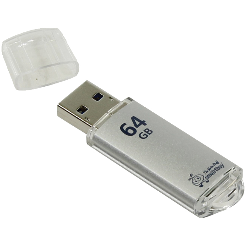 Память Smart Buy V-Cut  64GB, USB 3.0 Flash Drive, серебристый (металл. корпус )