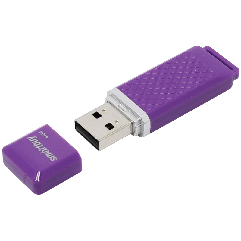 Память Smart Buy Quartz  64GB, USB 2.0 Flash Drive, фиолетовый