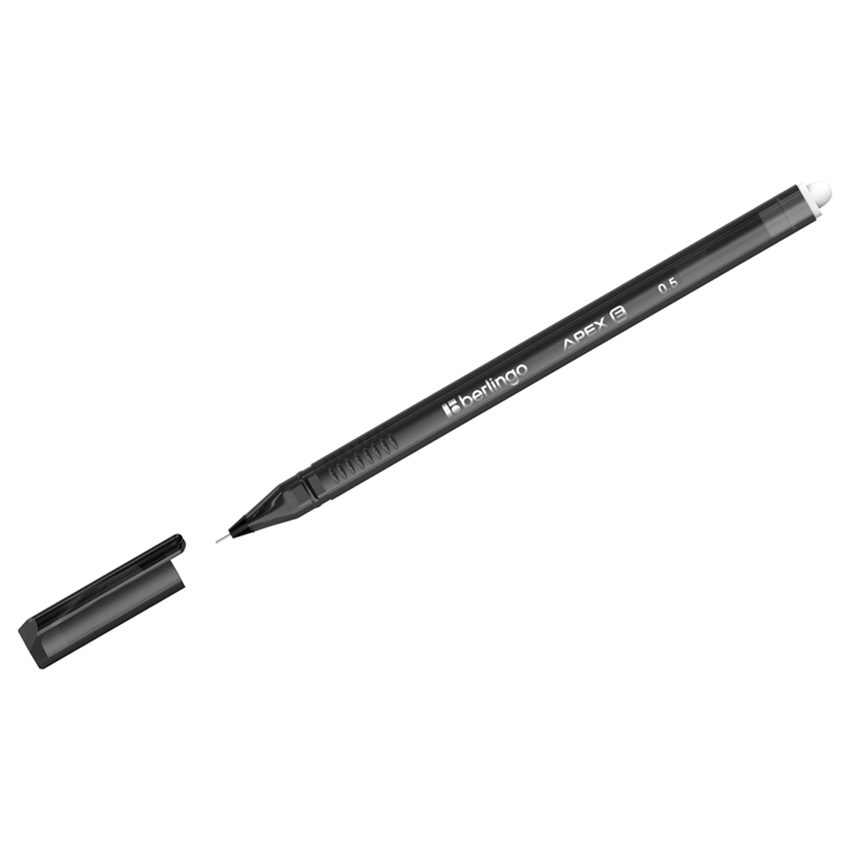 Ручка гелевая стираемая Berlingo Apex E, черная, 0,5мм, трехгранная
