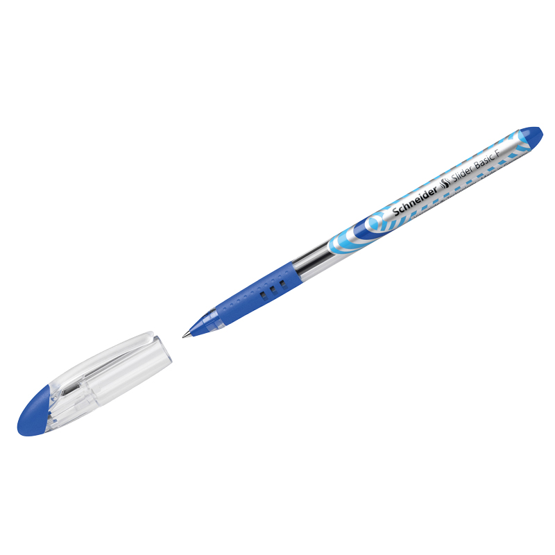 Ручка шарик. Schneider "Slider Basic" синяя, 0,8мм, грип
