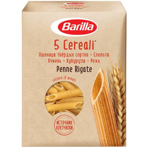 Макаронные изделия Barillа 5 Cereali Penne Pigate Пенне ригате 5 злаков, со злаковой смесью, 450 г