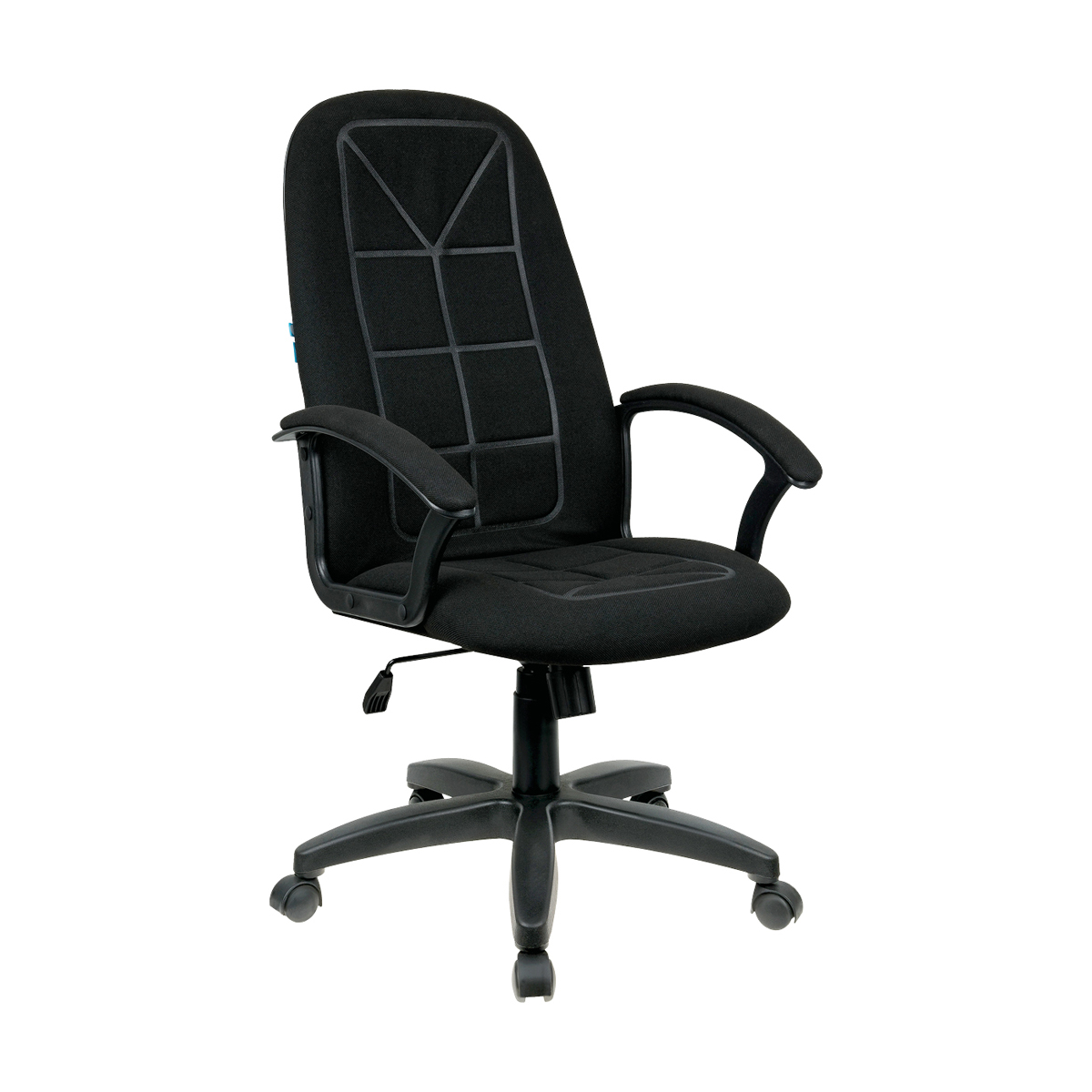 Кресло руководителя Helmi HL-E89 "Blocks", PL, ткань C черная, мягкий подлокотник