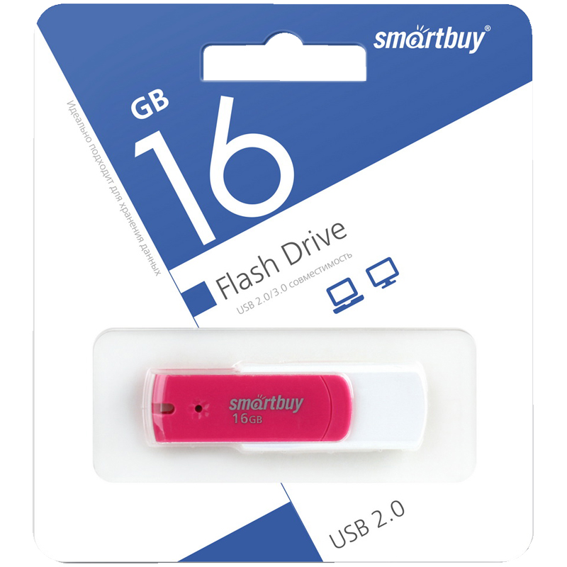 Память Smart Buy Diamond  16GB, USB 2.0 Flash Drive, пурпурный