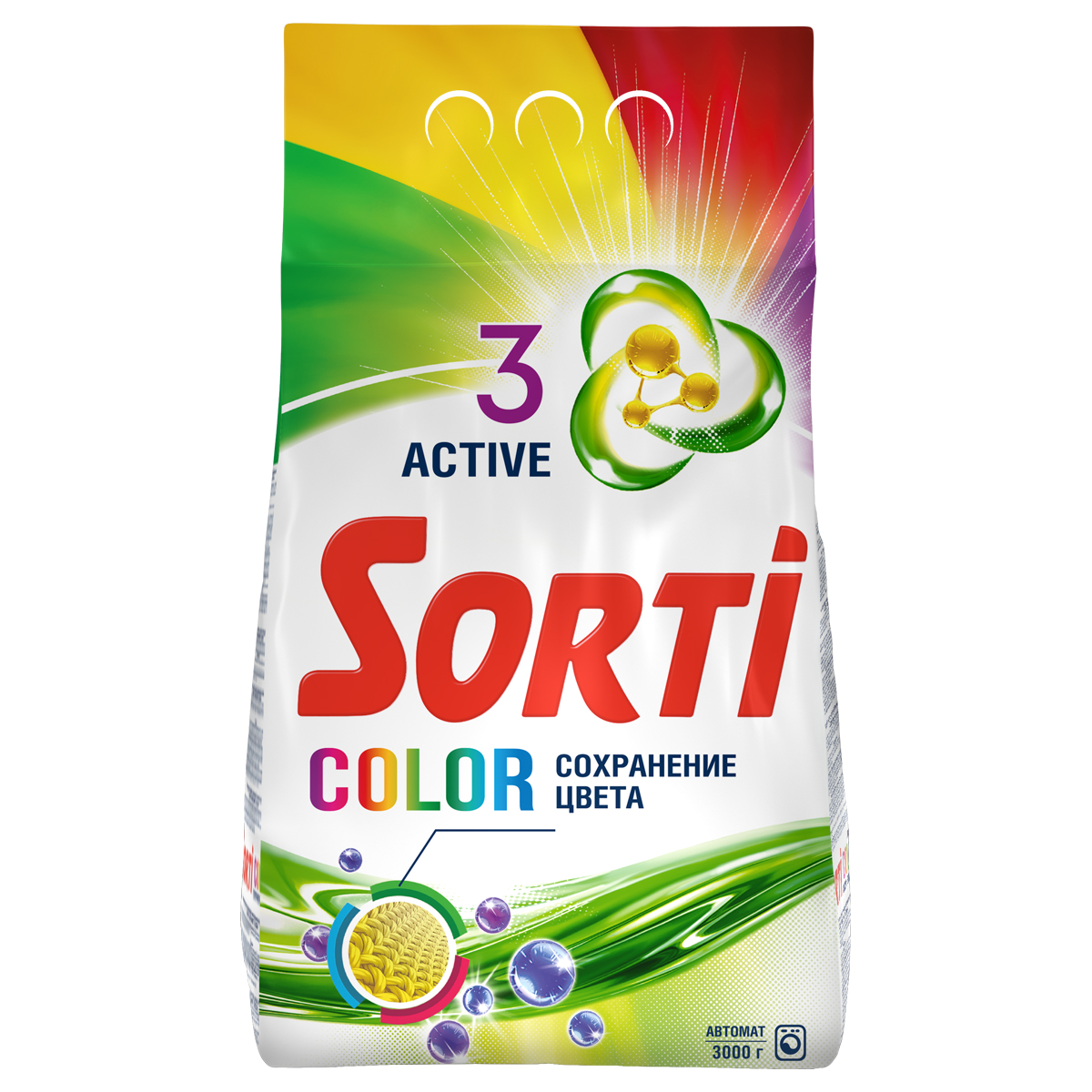Стиральный порошок автомат Sorti Color 3кг