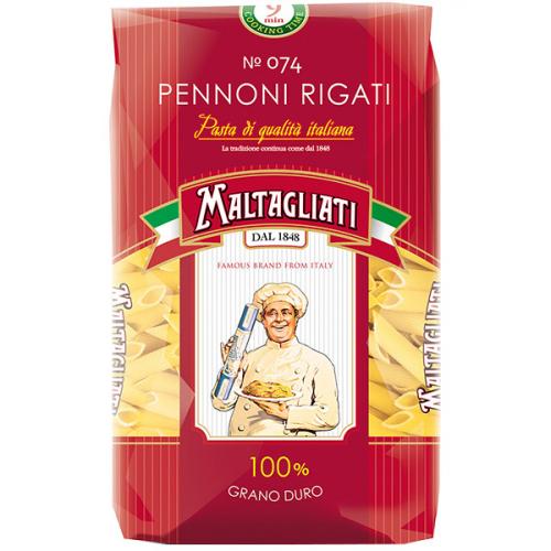 Макаронные изделия Maltagliati 074 Pennoni Rigati Перья рифленые, 450 г