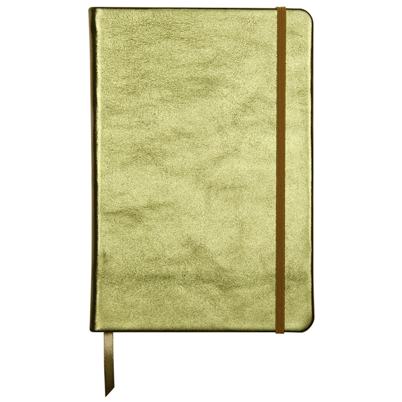 Записная книжка А5 72л. кожа, Clairefontaine Cuiris. Green, 90г/м2, на резинке, ляссе, карман