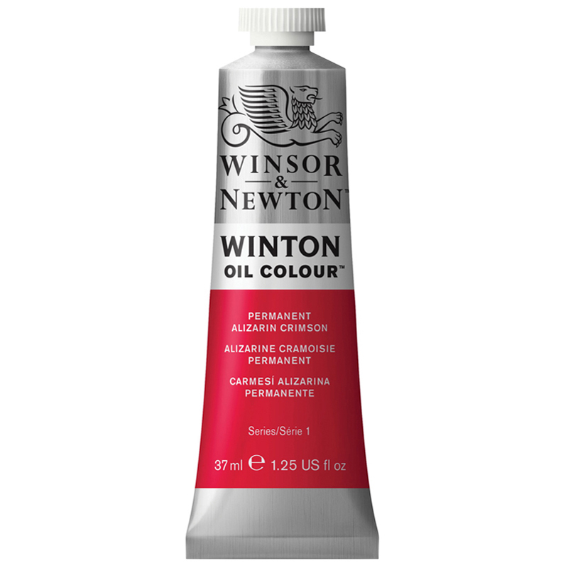 Краска масляная художественная Winsor&Newton Winton, 37мл, туба, малиновый ализарин перманентный
