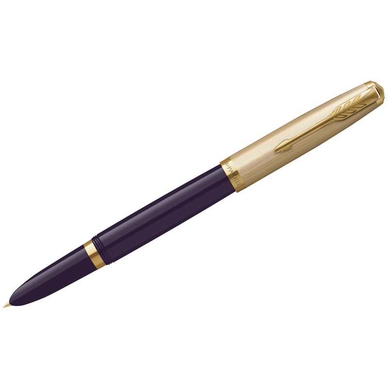 Ручка перьевая Parker 51 Plum GT, черная, 0,8мм, подарочная упаковка