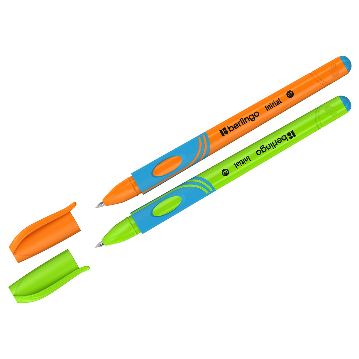 Ручка шарик. Berlingo "Initial" светло-синяя, 0.7мм, для левшей и правшей (ассорти)