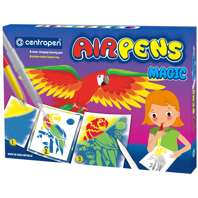 Фломастеры воздушные Centropen "AirPens Magic", 08цв.+3, картон. упаковка