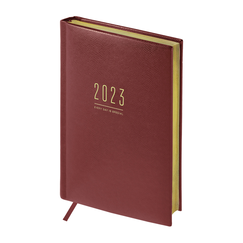 Ежедневник датированный 2023г., А5, 176л., кожзам, OfficeSpace Dallas, коричневый