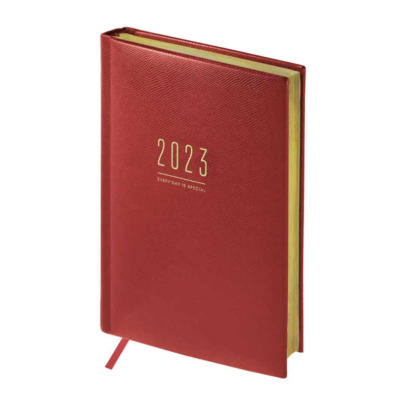 Ежедневник датированный 2023г., А5, 176л., кожзам, OfficeSpace Dallas, бордовый