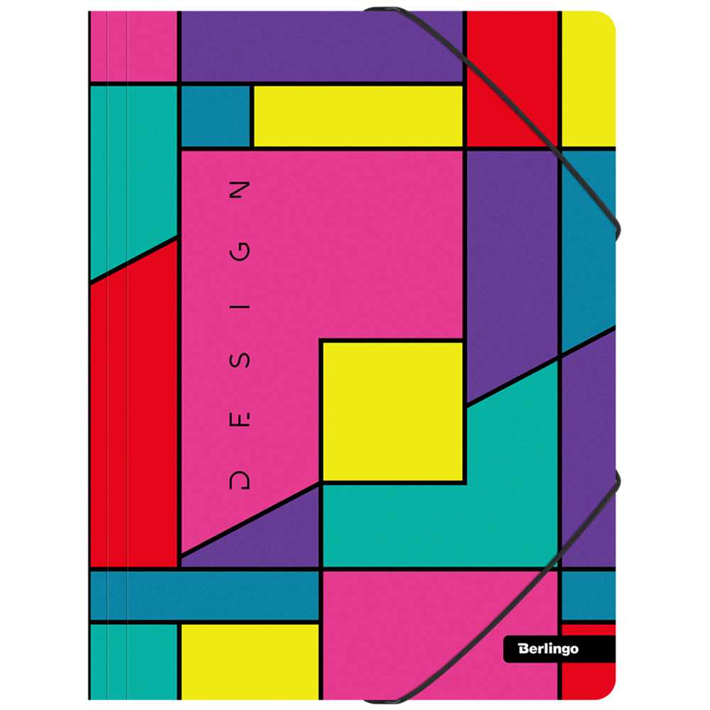 Папка на резинке Berlingo Color Block А4, 600мкм, с рисунком