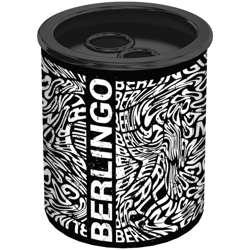 Точилка металлическая Berlingo Monochrome, 2 отверстия, с контейнером