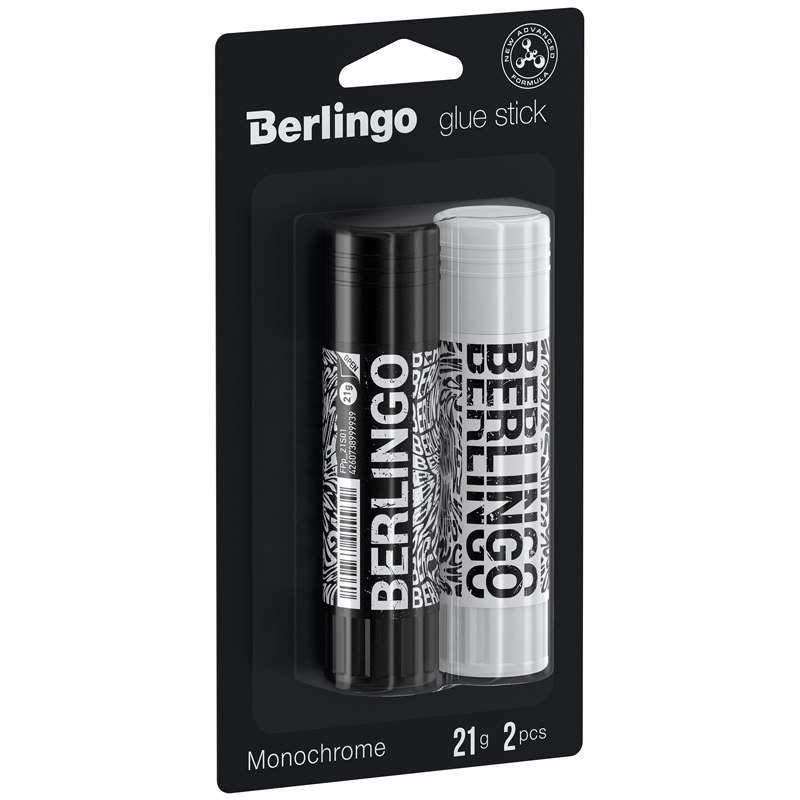 Клей-карандаш Berlingo Monochrome, 21г, 2шт., блистер