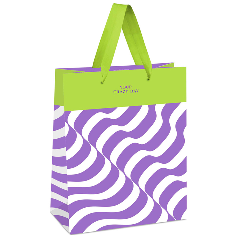 Пакет подарочный 18*23*10см MESHU lavender Color Illusion, отд. фольгой, матовая ламинация