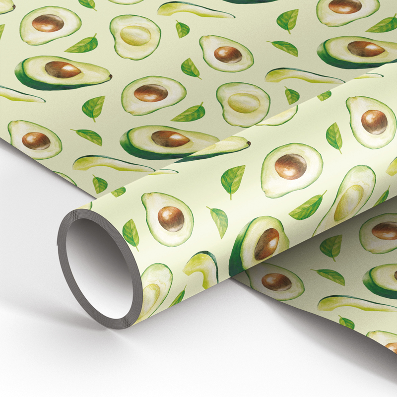 Упаковочная бумага глянц. 70*100см, MESHU Avocado, 90г/м2