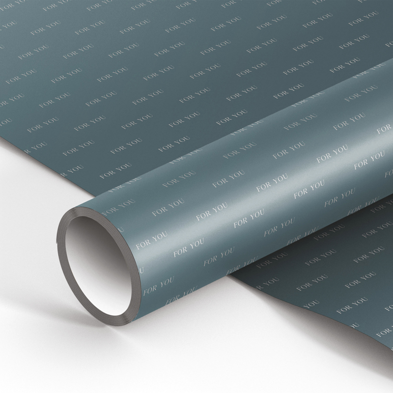 Упаковочная бумага глянц. 70*100см, MESHU Duotone. PowderBlack-blue gradient, 90г/м2
