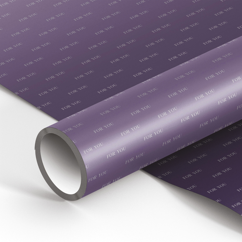 Упаковочная бумага глянц. 70*100см, MESHU Duotone. Purple gradient, 90г/м2