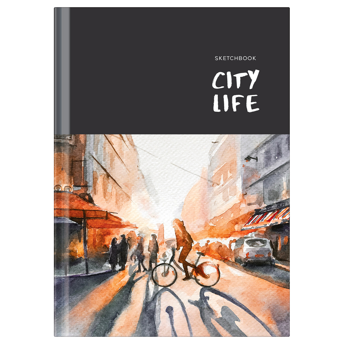 Скетчбук 100л. А5 7БЦ BG "City life", глянцевая ламинация, 100г/м2