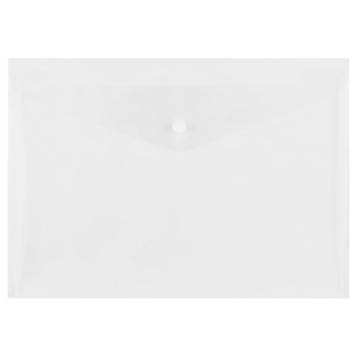 Папка-конверт А4 на кнопке 150мкм СТАММ пластик прозрачная бесцветная