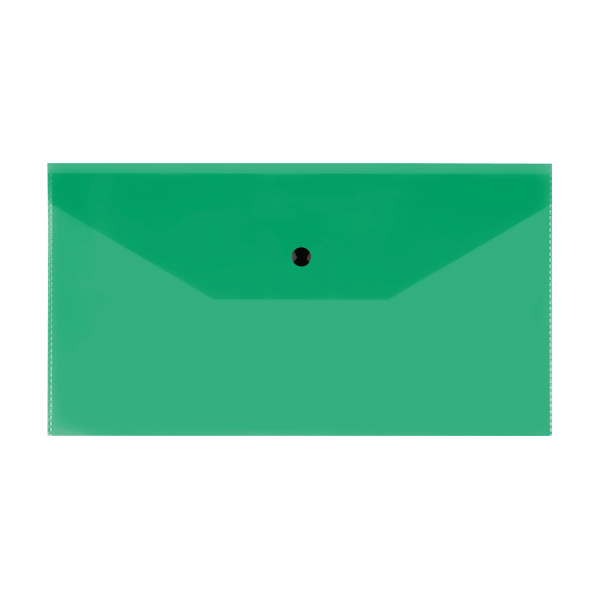 Папка-конверт С6+ на кнопке 150мкм зеленая СТАММ