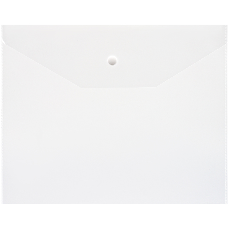Папка-конверт на кнопке OfficeSpace А5 (190*240мм), 120мкм, прозрачная