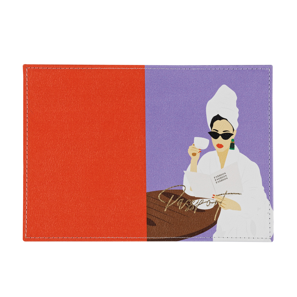 Обложка для паспорта OfficeSpace Fashion, кожа, цветная печать, тиснение фольгой