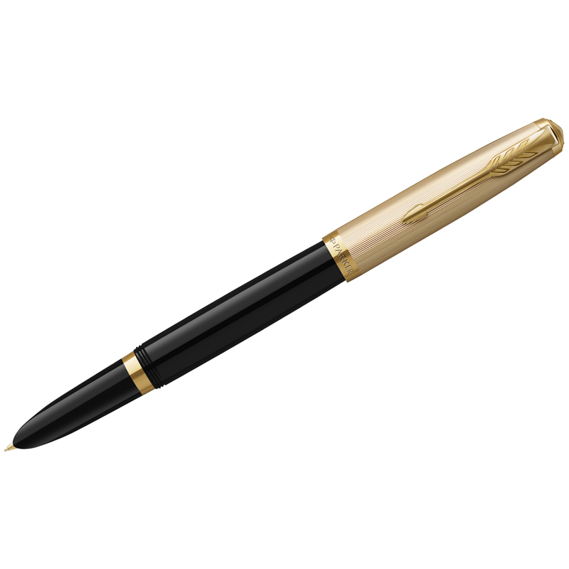 Ручка перьевая Parker 51 Deluxe Black GT, черная, 0,8мм, подарочная упаковка