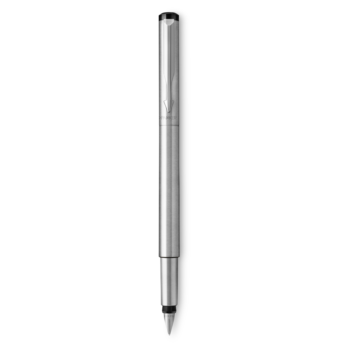 Ручка перьевая Parker Vector Stainless Steel синяя, 0,8мм, подарочная упаковка