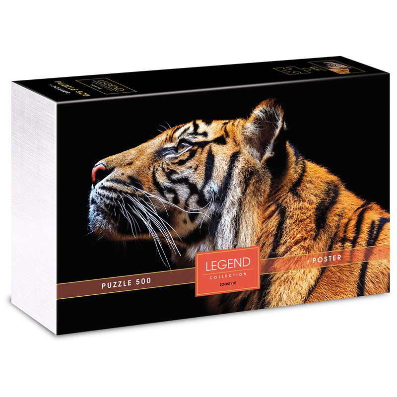 Пазл 500 эл. Hatber Premium Legend Art Series. Взгляд тигра, подарочная коробка + Постер