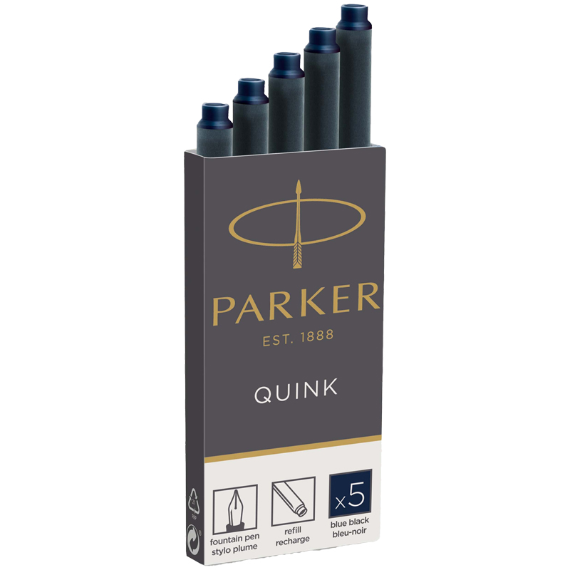 Чернила в патронах Parker Cartridge Quink темно-синие 5шт. блистер