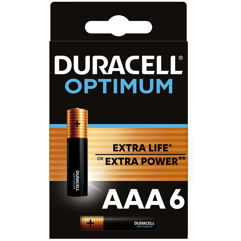 Батарейка Duracell Optimum AA/LR3 алкалиновая, 6BL