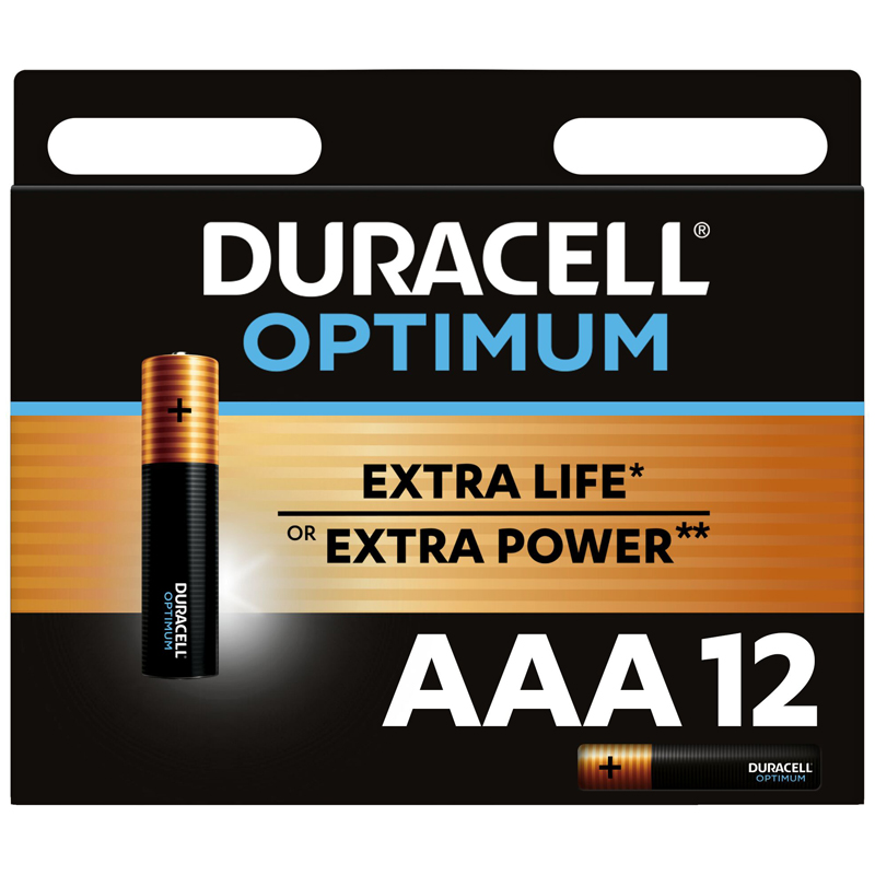 Батарейка Duracell Optimum AA/LR3 алкалиновая, 12BL