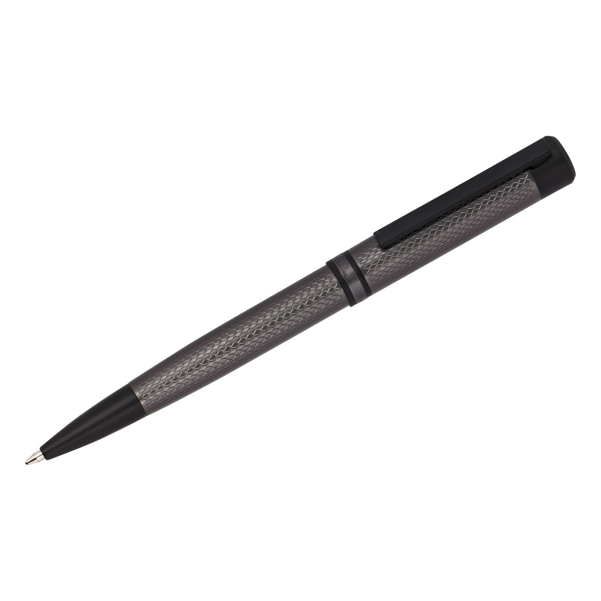 Ручка шарик. Delucci "Antica" синяя, 1,0мм, корпус графит/черный, поворотн., подарочная упаковка