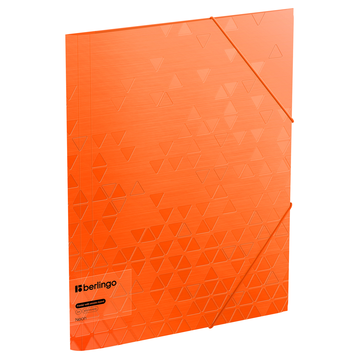 Папка на резинках А4 Berlingo Neon 600мкм, оранжевый неон