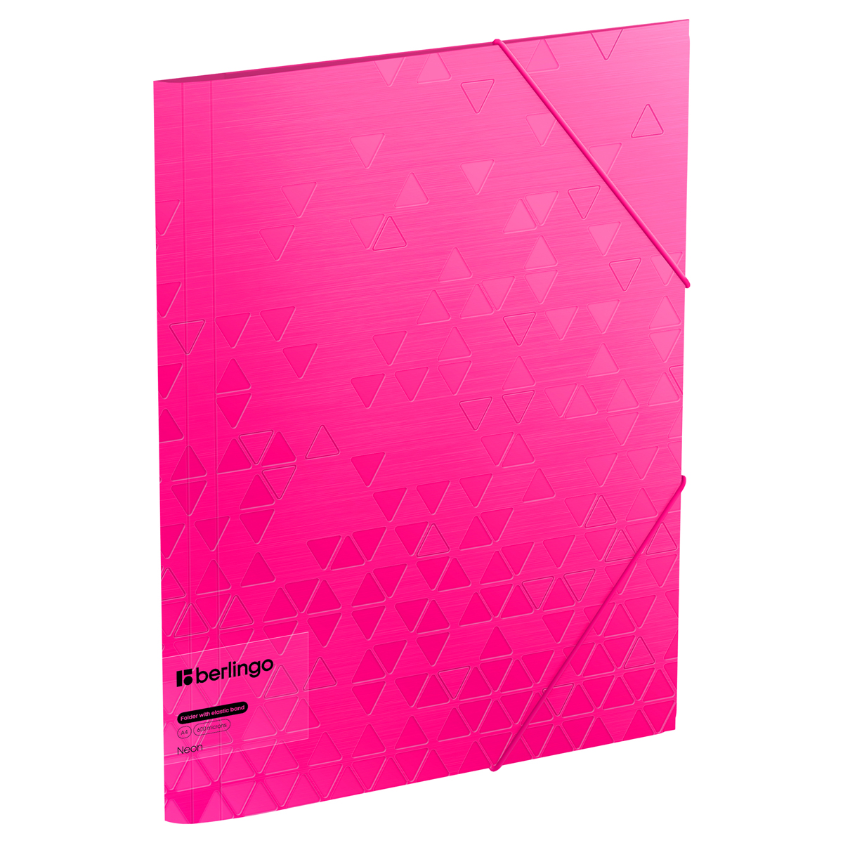 Папка на резинках А4 Berlingo Neon 600мкм, розовый неон