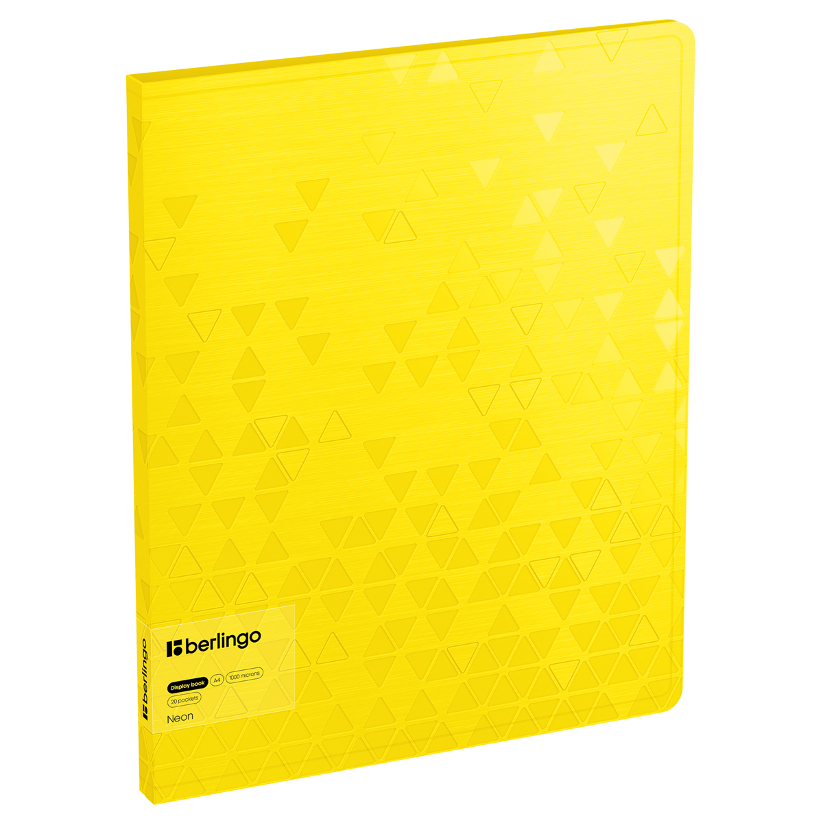 Папка файловая 20 желтый неон Berlingo Neon 17мм 1000мкм с внутр карманом