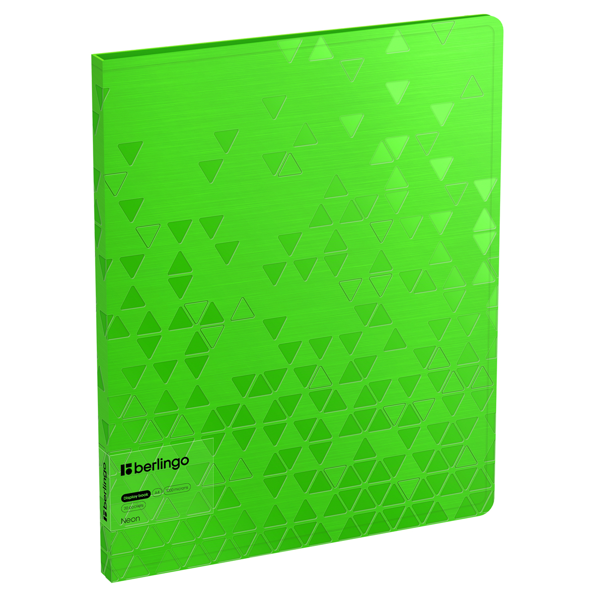 Папка файловая 20 зеленый неон Berlingo Neon 17мм 1000мкм с внутр карманом