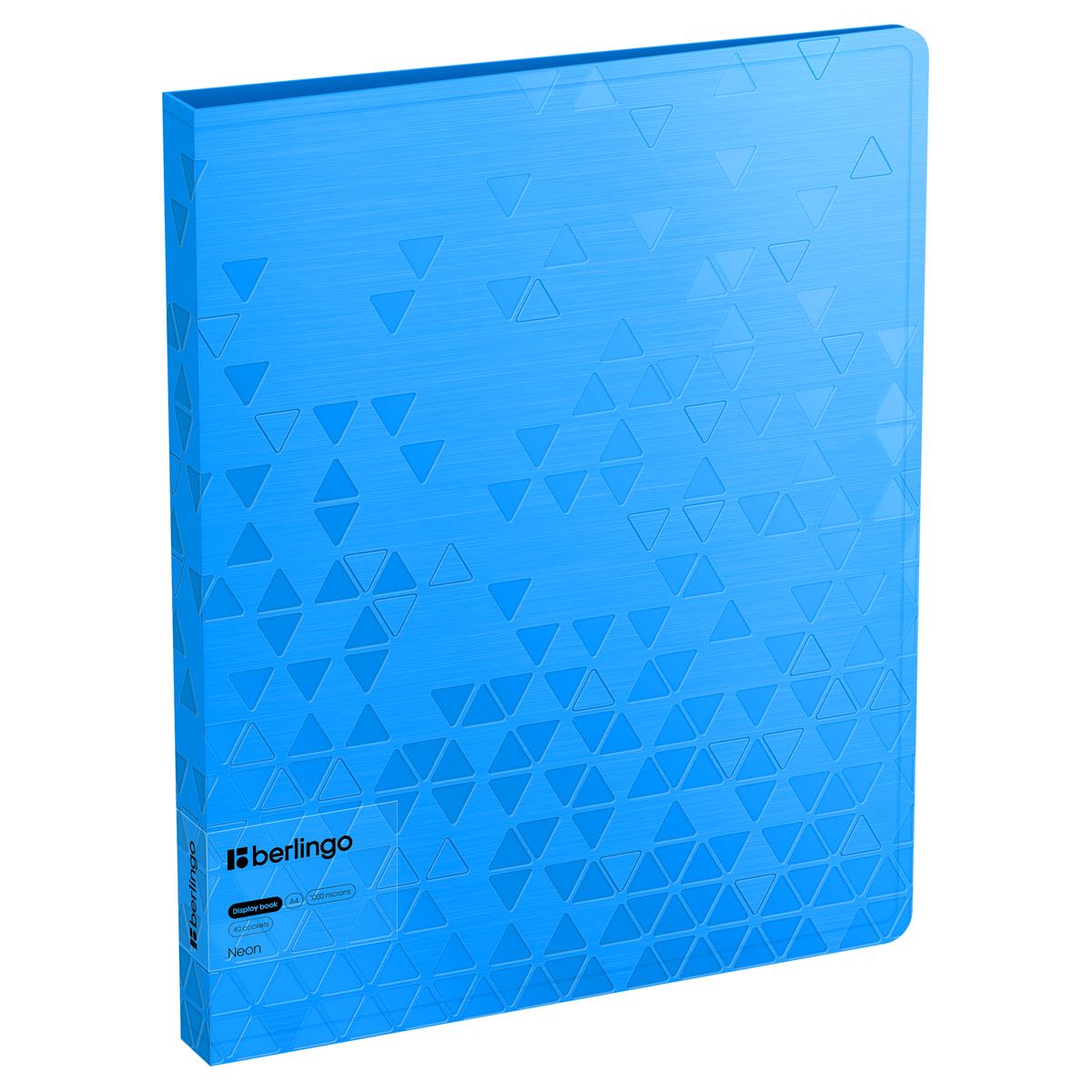 Папка файловая 40 голубой неон Berlingo Neon 24мм 1000мкм с внутр. карманом