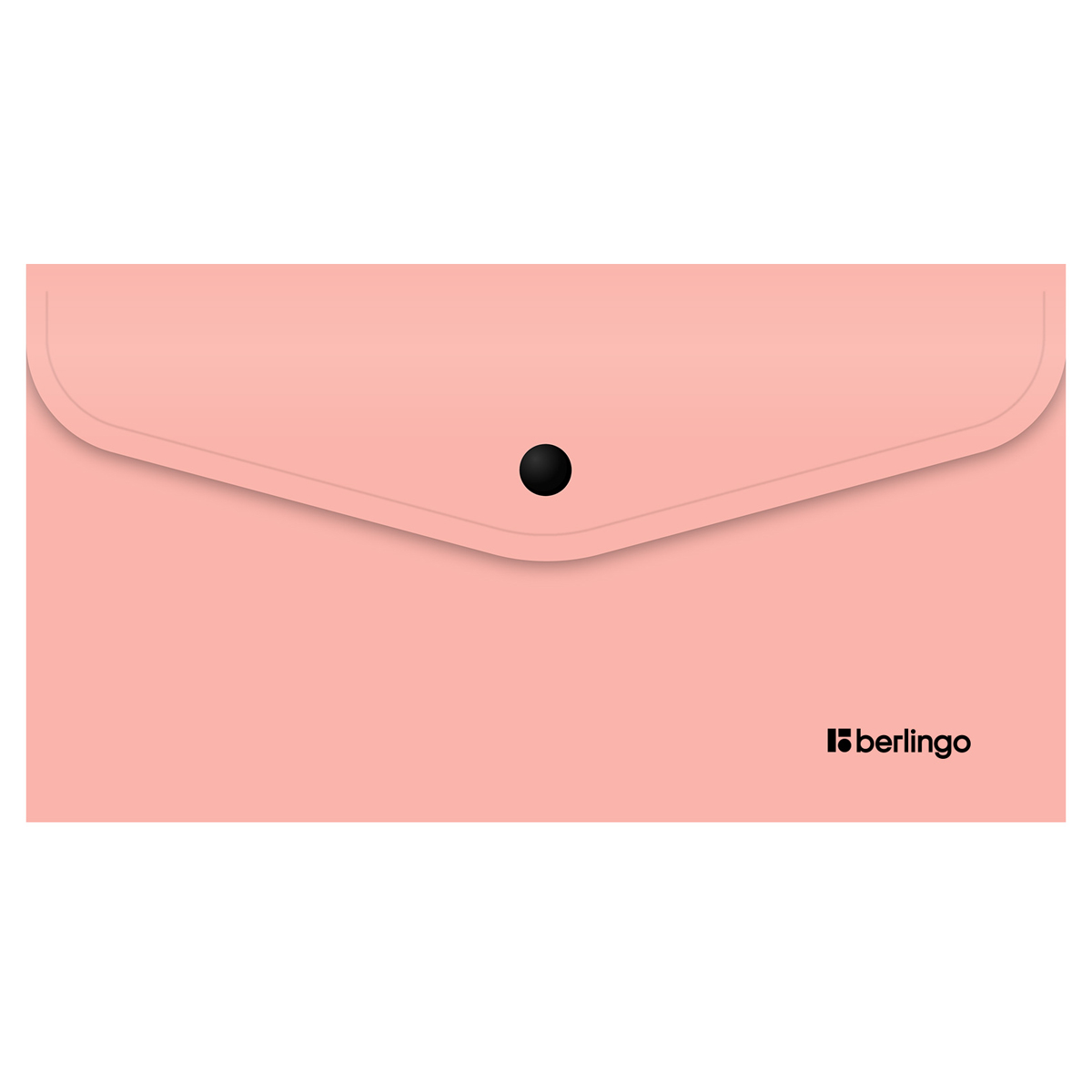 Папка-конверт С6 на кнопке 200мкм Berlingo Instinct фламинго