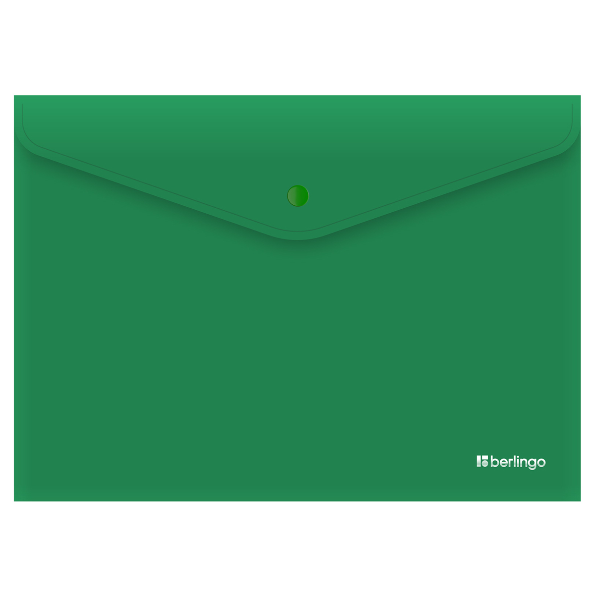 Папка-конверт А4 на кнопке 200мкм Berlingo City Style непрозрачная зеленая