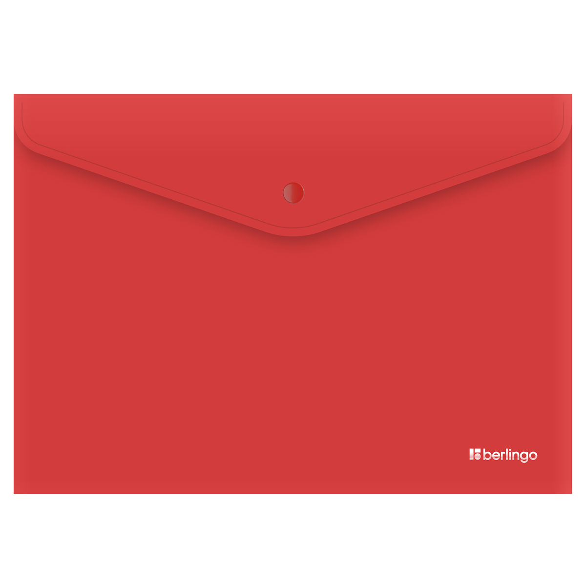 Папка-конверт А4 на кнопке 200мкм Berlingo City Style непрозрачная красная