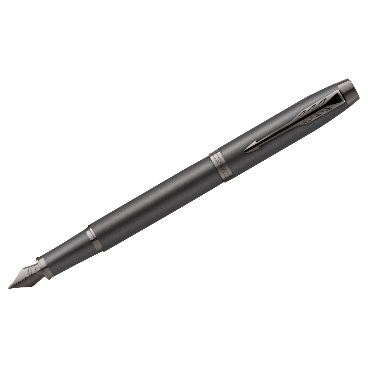 Ручка перьевая Parker IM Professionals Monochrome Titanium синяя, 1,0мм, подарочная упаковка