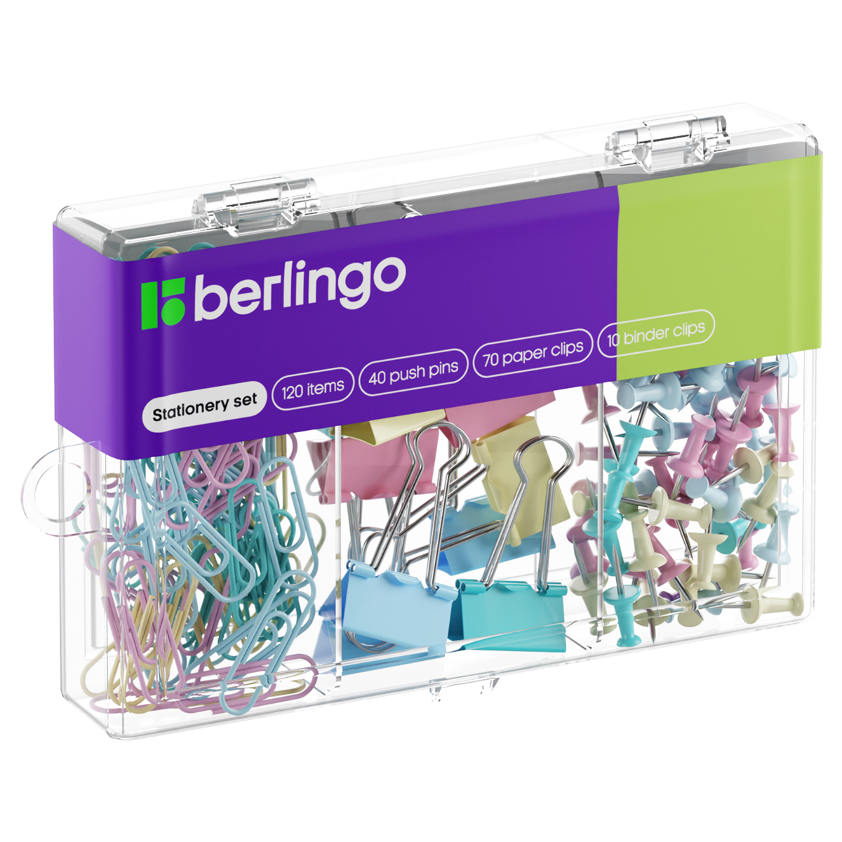 Набор канцелярский Berlingo 120 пр. ассорти пастель пластиковая упаковка
