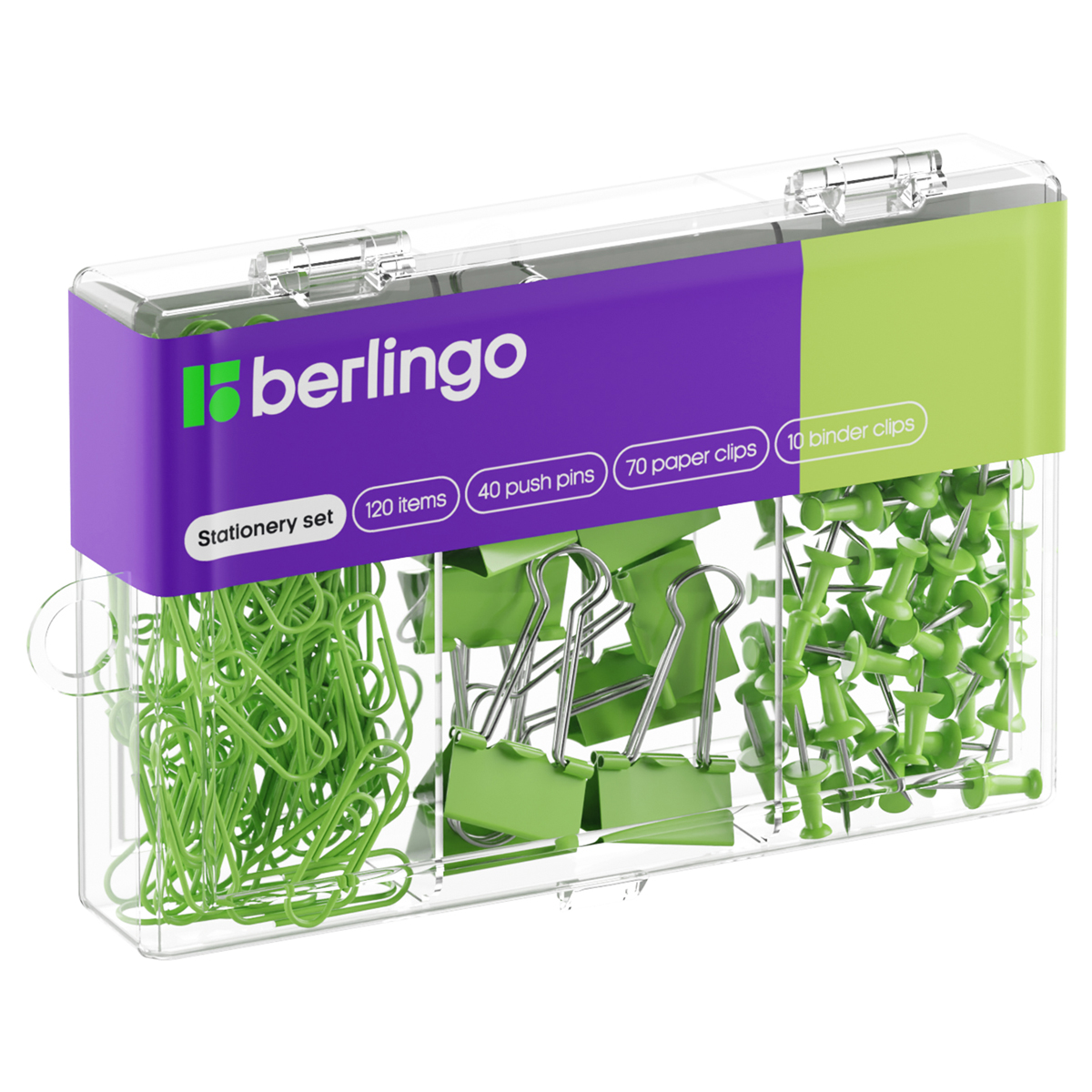 Набор канцелярский Berlingo 120 пр. зеленый пластиковая упаковка