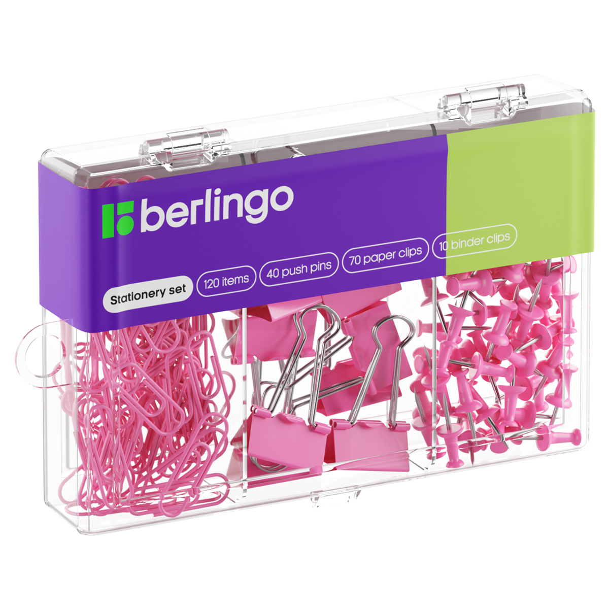 Набор канцелярский Berlingo 120 пр. розовый пластиковая упаковка
