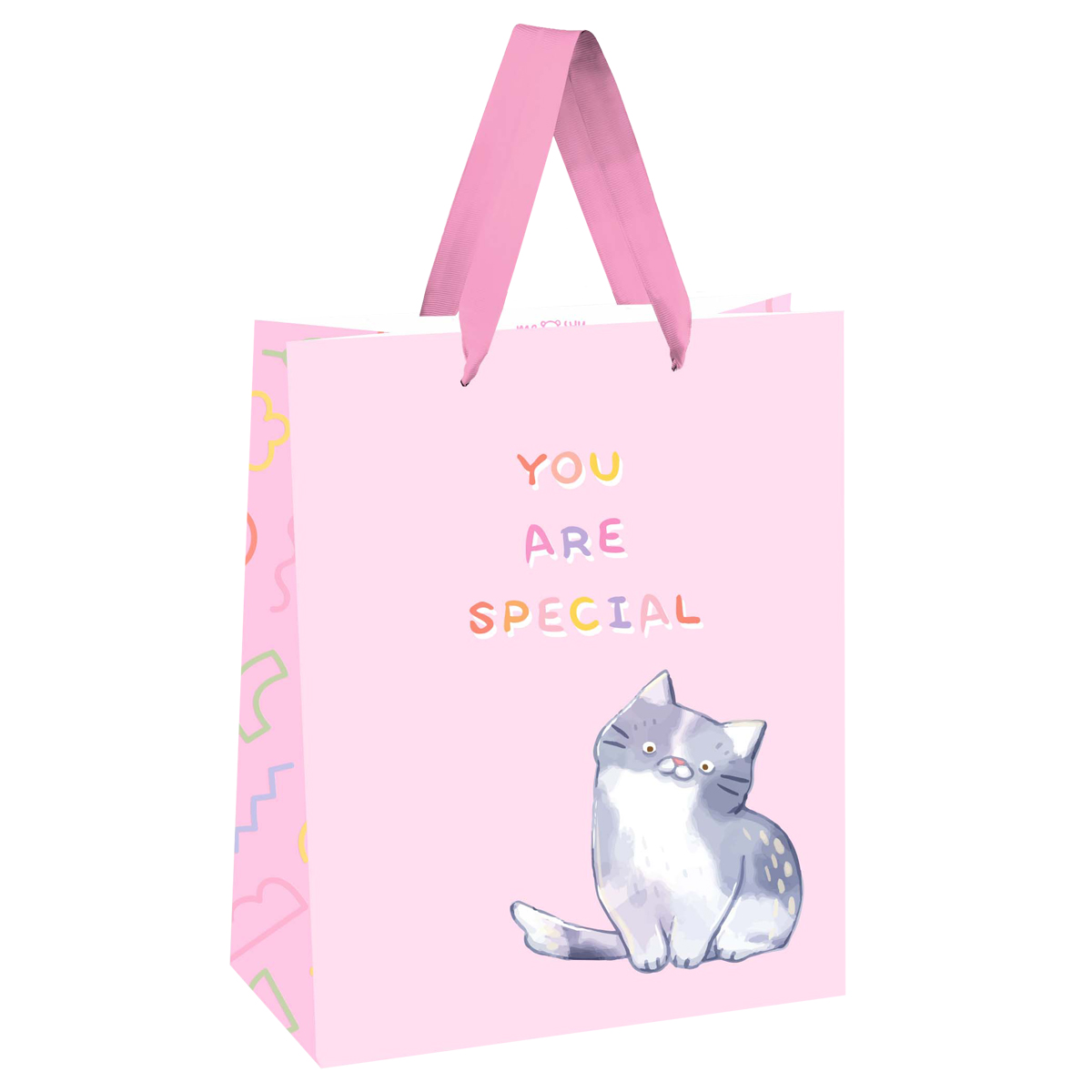 Пакет подарочный 18*23*10см MESHU "You are special", выборочный лак, белый крафт
