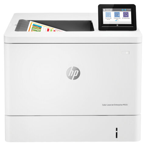 Принтер лазерный ЦВЕТНОЙ HP Color LJ Enterprise M555dn, А4, 38 стр./мин, 80000 стр./мес., ДУПЛЕКС, сетевая карта, 7ZU78A